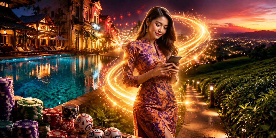 Lottery and betting theme in batik style in Melaka, rich in traditional local colours